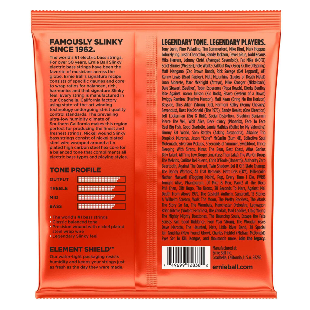 Ernie Ball 6-String Long Scale Slinky Bass Strings 32-130