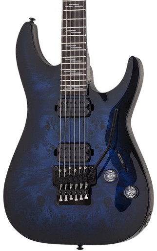 Schecter Omen Elite-6 FR in See-Thru Blue Burst