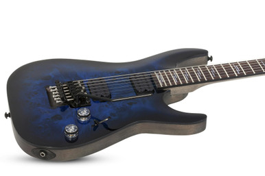Schecter Omen Elite-6 FR in See-Thru Blue Burst - Image 6