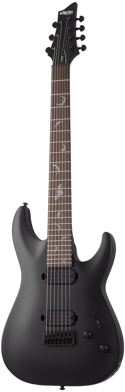 Schecter Damien 7 in Satin Black - Image 5