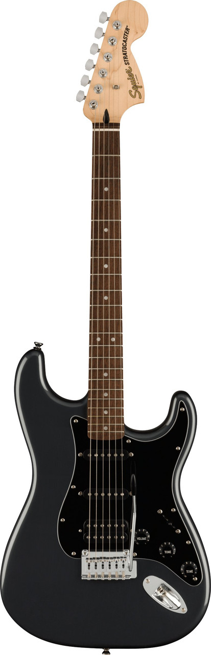 Squier Affinity Stratocaster HSS Pack in Charcoal Frost Metallic with Frontman 15G Amp - Image 5