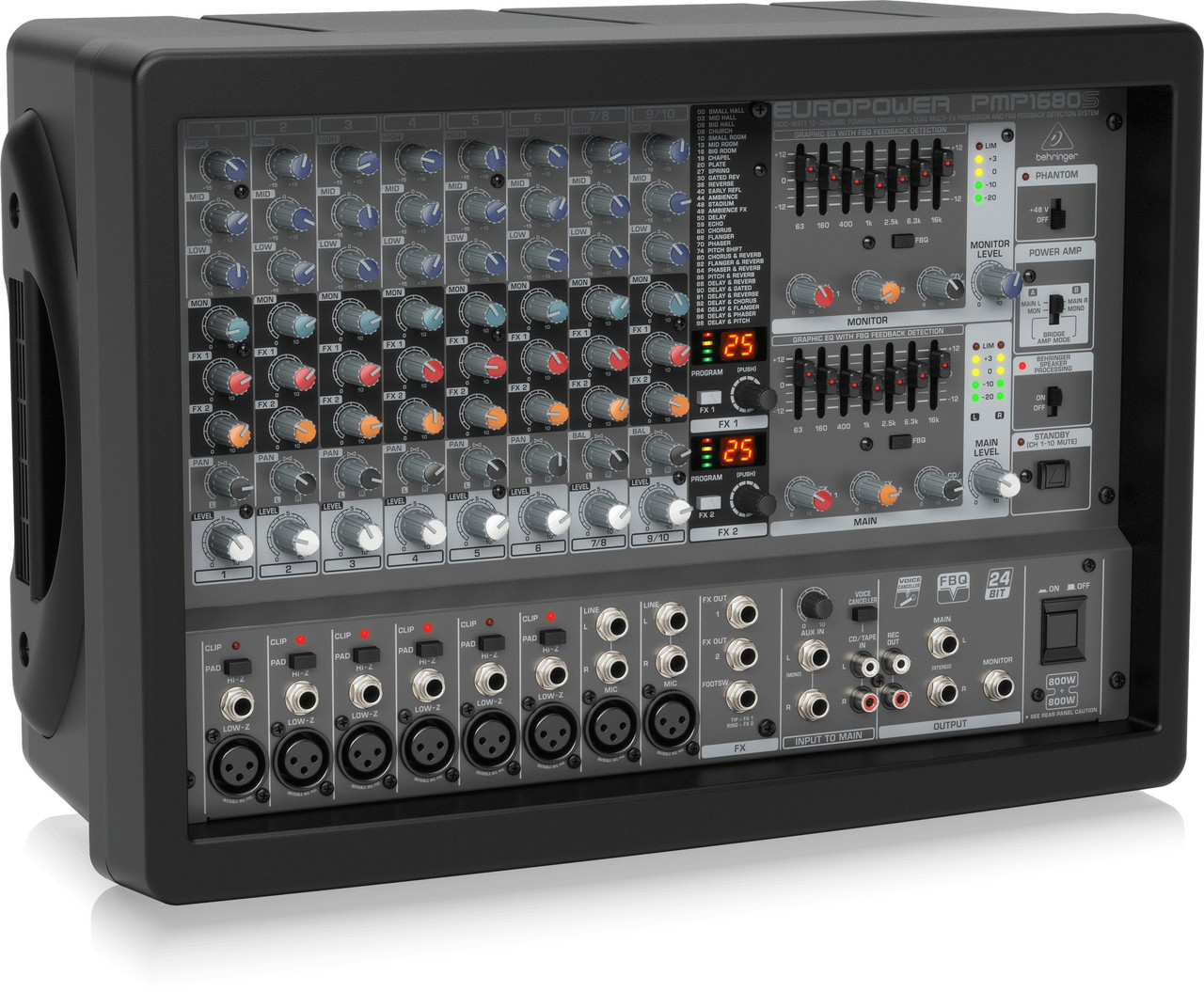 Behringer PMP1680S 1600-Watt 10-Channel Powered Mixer with Dual Multi-FX Processor - Image 5