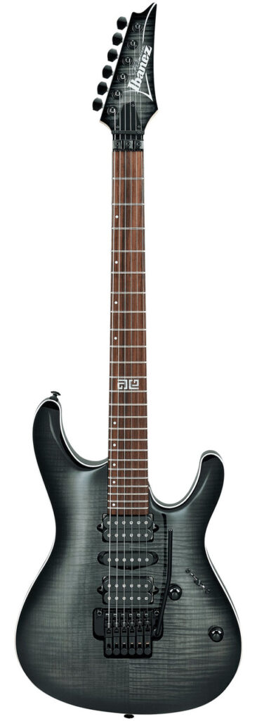 Ibanez KIKO10BP Kiko Loureiro Signature in Transparent Gray Burst