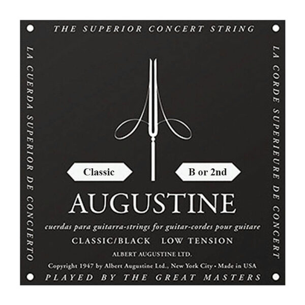 Augustine Black LT Single B or 2nd Classical Guitar String - Image 4