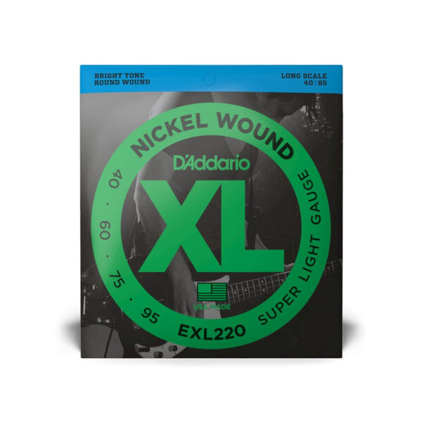 D'Addario EXL220 Nickel Wound Super Light Bass Strings - 40-95 Long Scale - Image 4