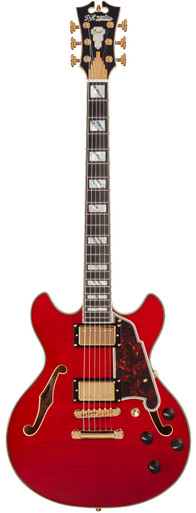 D'Angelico Excel Mini DC with StopBar Tailpiece in Trans Cherry