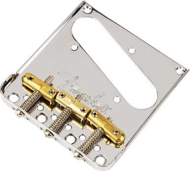 Fender 3 Saddle Top Loading String-Through Tele Bridge