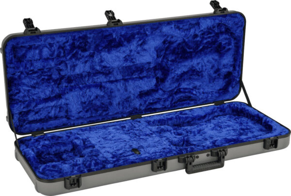 Fender Deluxe Molded Strat and Tele Case Silver and Blue - Image 5