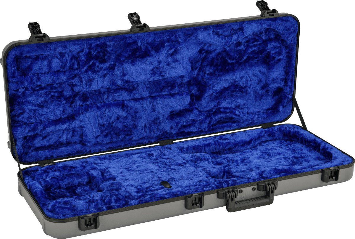 Fender Deluxe Molded Strat and Tele Case Silver and Blue - Image 5
