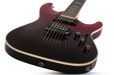 Schecter Omen Extreme-6 in Bloodburst Fade - Image 6