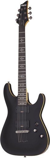 Schecter Demon 6 in Aged Black Satin - Image 6