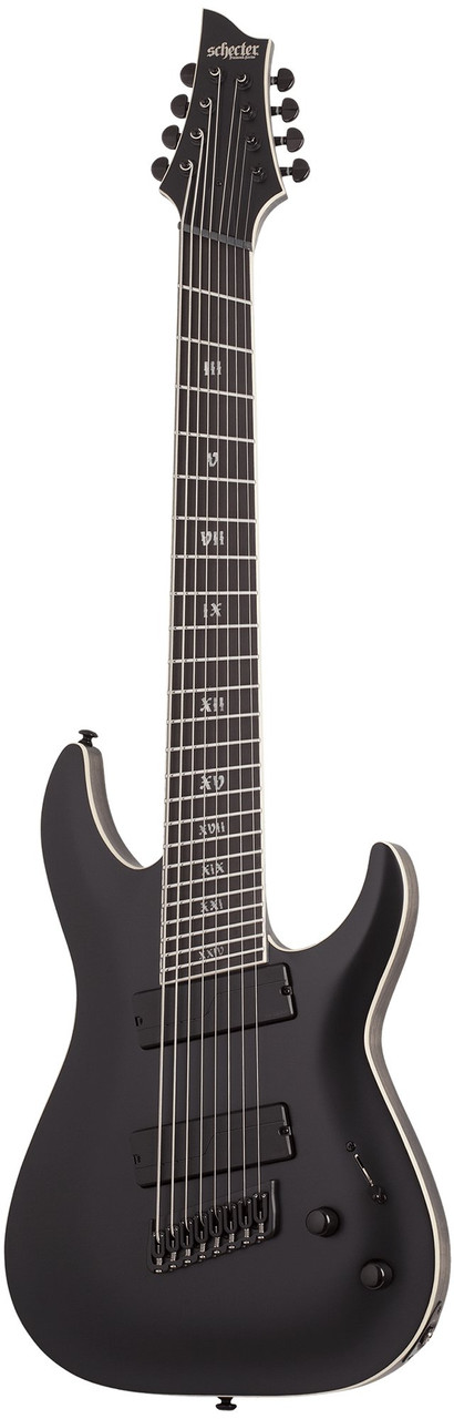 Schecter C-8 SLS Multiscale Elite Evil Twin in Black - Image 5