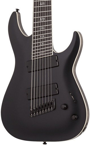 Schecter C-8 SLS Multiscale Elite Evil Twin in Black