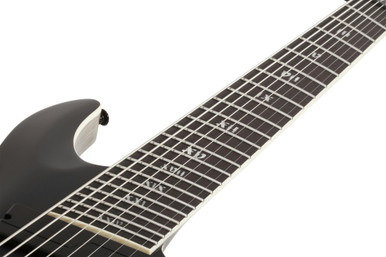 Schecter C-8 SLS Multiscale Elite Evil Twin in Black - Image 6