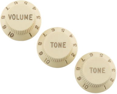 Fender Stratocaster Road Worn Knobs in Aged White