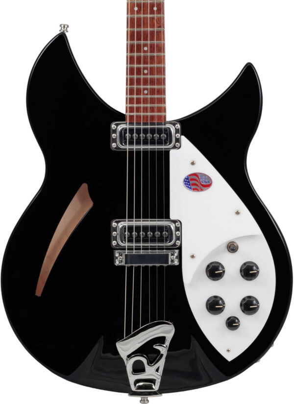 Rickenbacker 330 Semi Hollow Electric Guitar in Jetglo