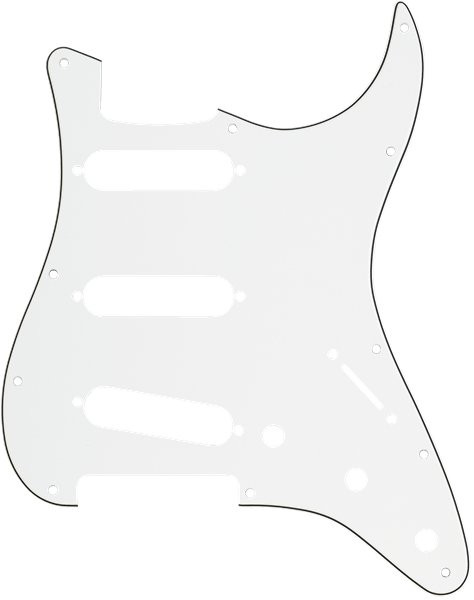 Fender 11-Hole Modern-Style Stratocaster SSS Pickguard in Parchment - Image 4