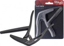 Stagg SCPXFLCR Flat "Trigger" Capo for Classical Guitars in Black - Image 2