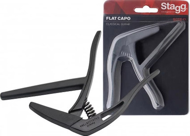 Stagg SCPXFLCR Flat "Trigger" Capo for Classical Guitars in Black
