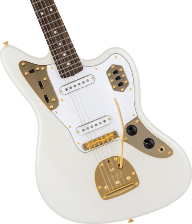 Fender MIJ FSR Traditional II 60s Jaguar in White Pearl, Rosewood Fretboard - Image 6