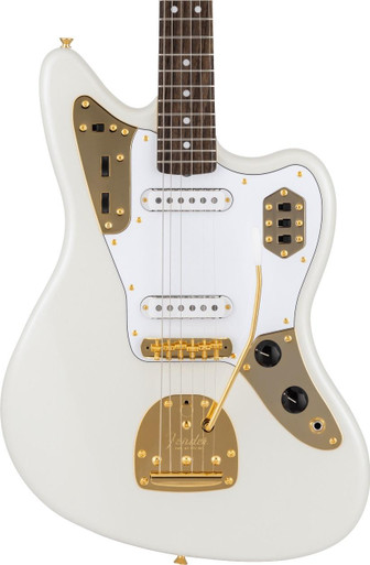 Fender MIJ FSR Traditional II 60s Jaguar in White Pearl, Rosewood Fretboard