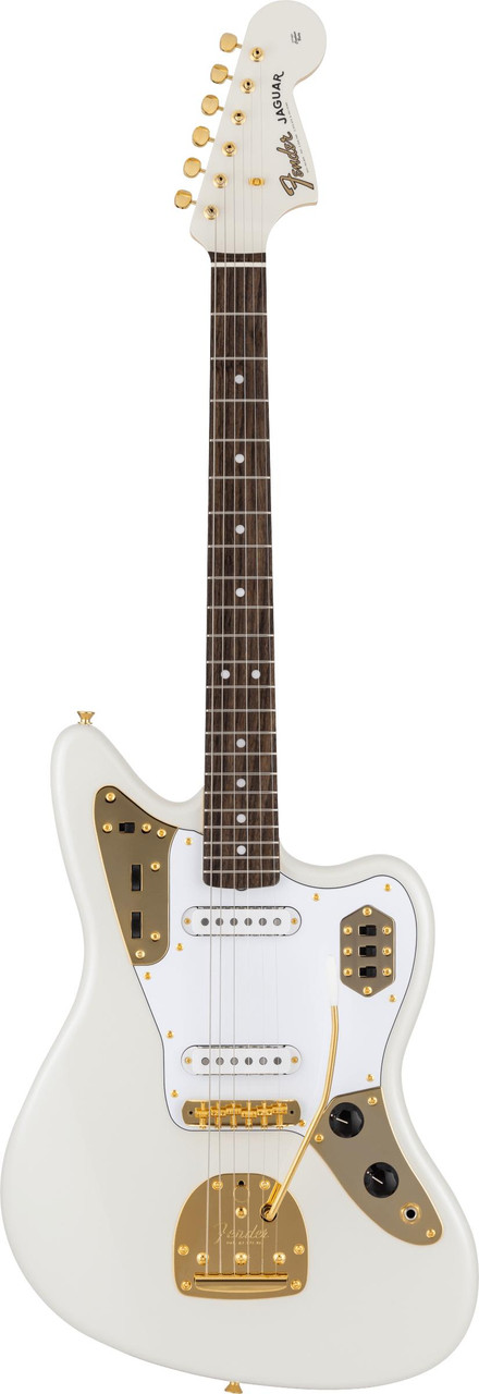 Fender MIJ FSR Traditional II 60s Jaguar in White Pearl, Rosewood Fretboard - Image 5