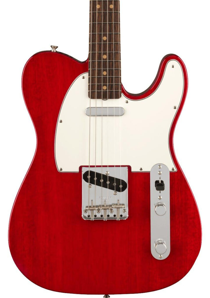 B Stock : Fender American Vintage II 1963 Telecaster Electric Guitar in Crimson Red Transparent - 001