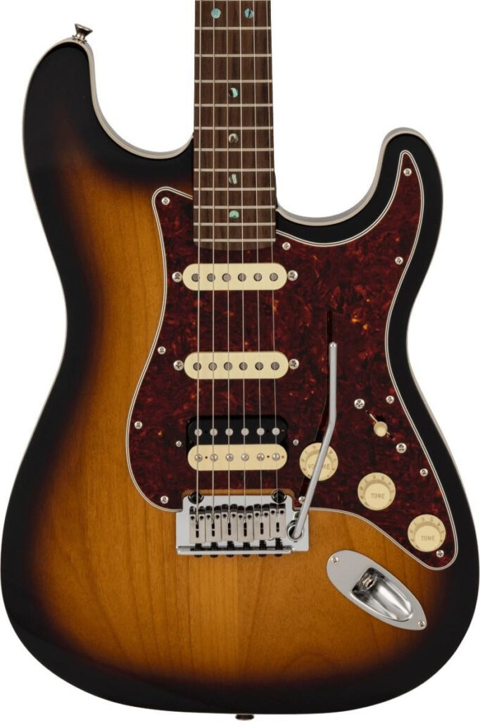 Fender Made in Japan Active Modern Stratocaster HSS Electric Guitar in 2-Colour Sunburst