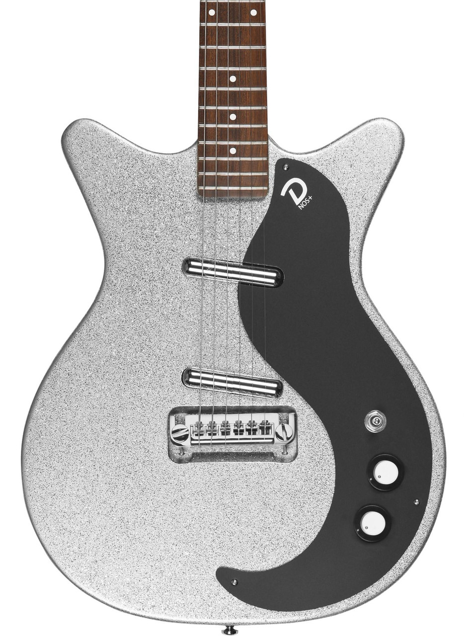 Danelectro 59M NOS+ Electric Guitar in Silver Metalflake