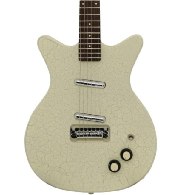 Danelectro 59M NOS+ Electric Guitar in White Crackle