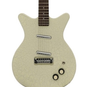 Danelectro 59M NOS+ Electric Guitar in White Crackle