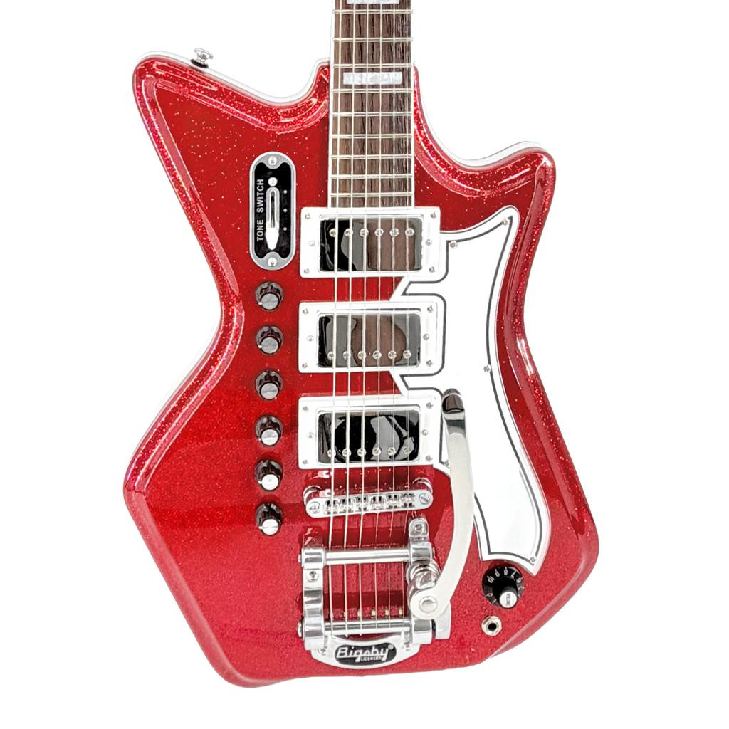 Airline Jetsons 3 Pickup DLX Electric Guitar in Red Sparkle