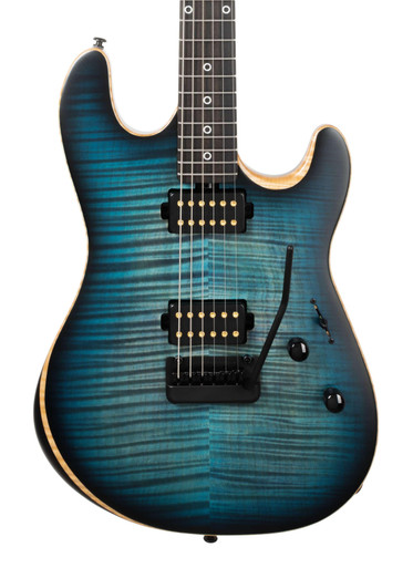 Music Man Sabre Guitar HH - 6 String - Rabea Massaad Carian Burst - Ebony - No Pickguard - Black Hardware
