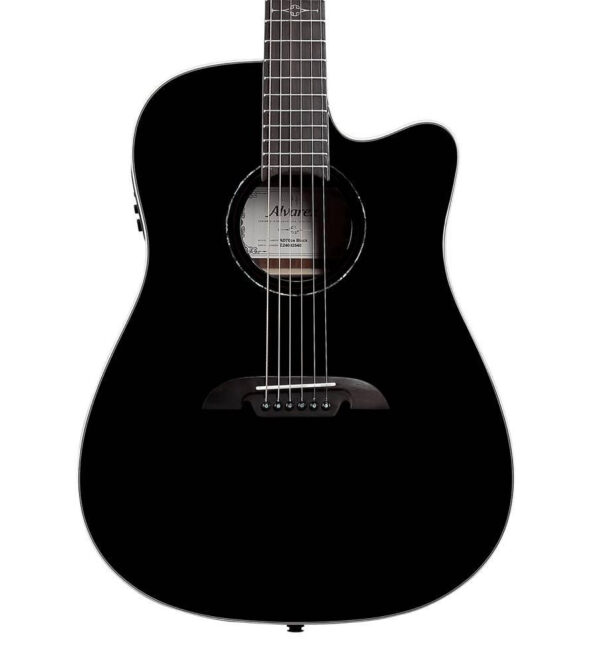 Alvarez Artist AD70CE Black Dreadnought Cutaway Acoustic Electric Guitar with LR Baggs StagePro Bronze - Image 2