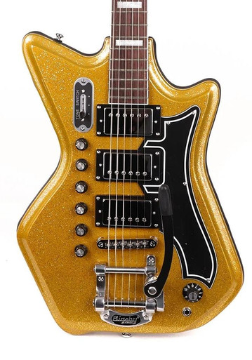 Airline Jetsons '59 3 Pickup DLX Electric Guitar in Gold Metal Flake