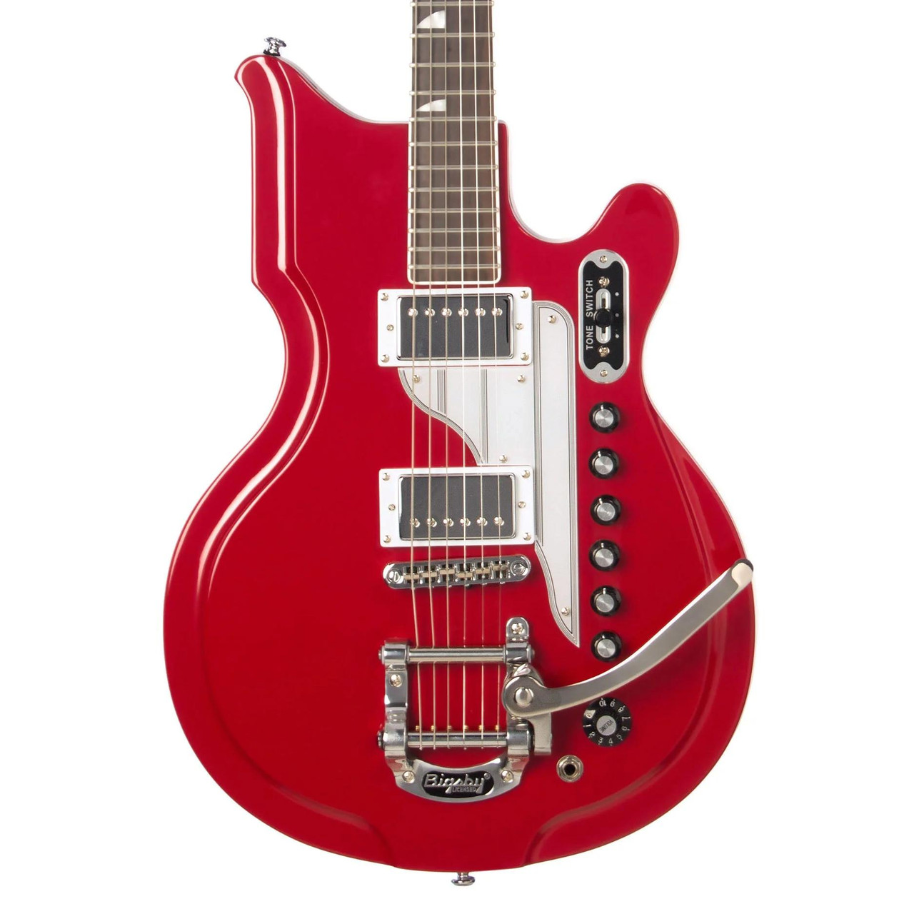 Airline '59 Newport DLX Electric Guitar in Red - Image 2