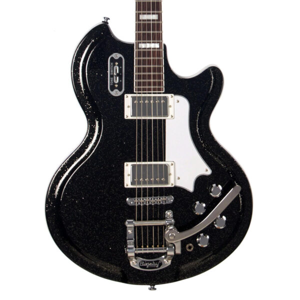 Airline '59 Coronado DLX Electric Guitar in Black Sparkle - Image 2