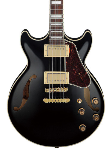 B Stock : Ibanez AM73G-BK Artcore Semi-Hollow Electric Guitar in Black - 001