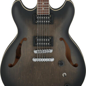Ibanez AS53-TKF Semi Hollow Electric Guitar in Transparent Black Flat