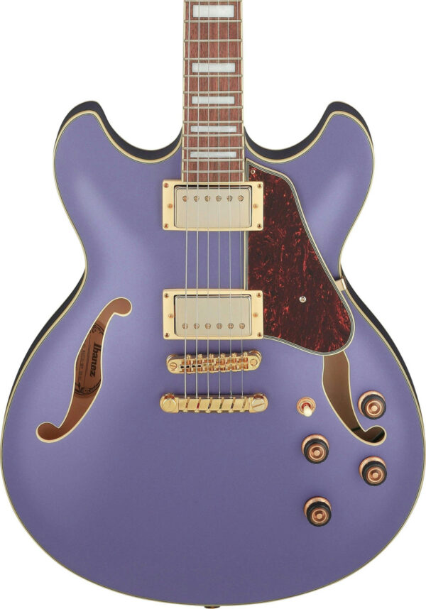 Ibanez AS73G-MPF Artcore Semi-Hollow Electric Guitar in Metallic Purple Flat