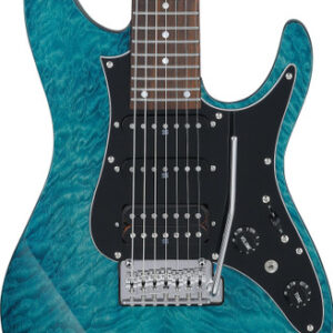 Ibanez AZ447P1QM-COB AZ Premium Series 7-String Electric Guitar in Cosmic Blue