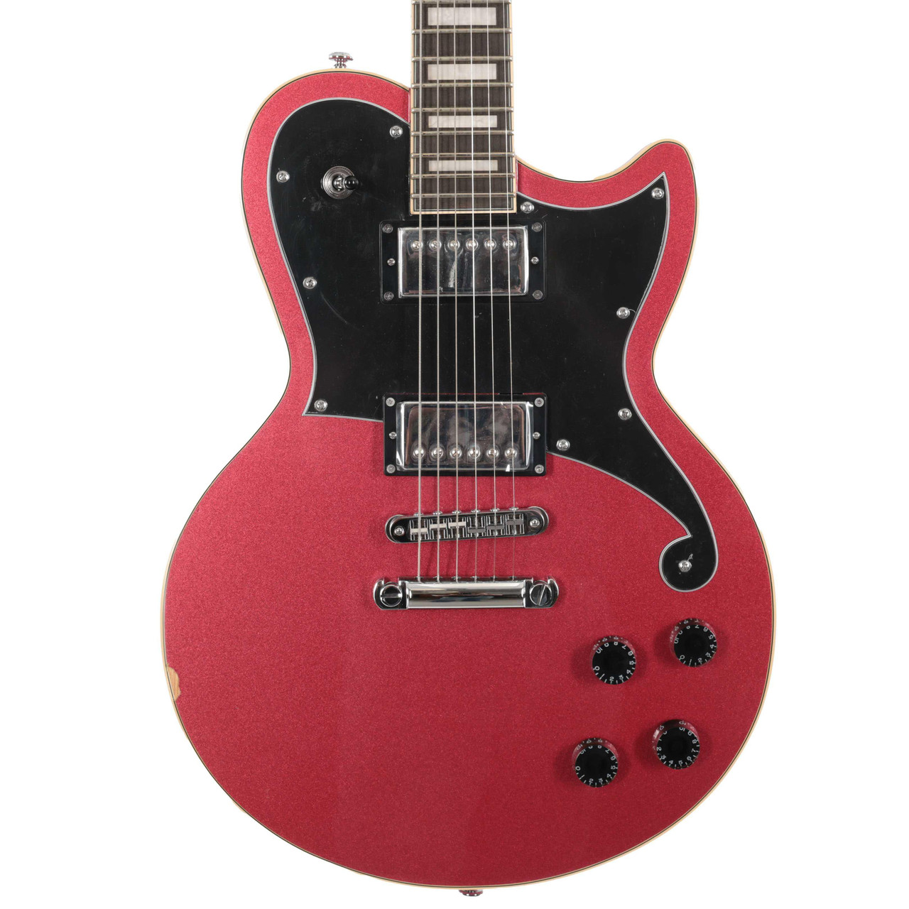 B Stock : D'Angelico Premier Atlantic Electric Guitar in Oxblood Red - 001 - Image 1