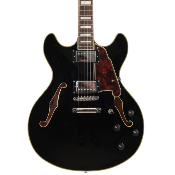 B Stock : D’Angelico Premier DC Semi-Hollow Electric Guitar in Solid Black - 002 - Image 2