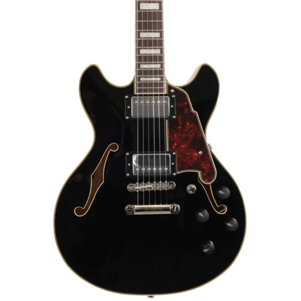 B Stock : D’Angelico Premier Mini DC Semi-Hollow Electric Guitar in Solid Black - 002 - Image 2