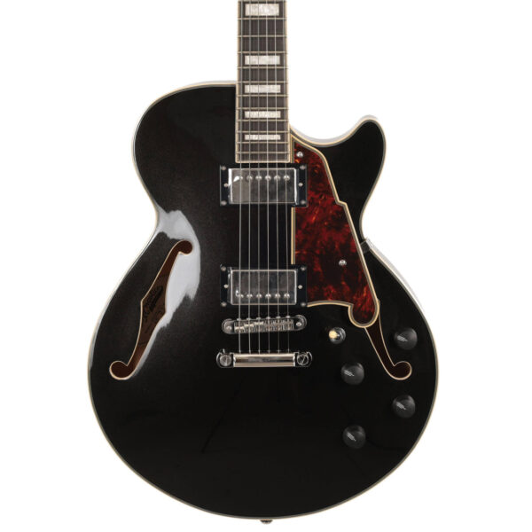 B Stock : D'Angelico Premier SS Single Cutaway Electric Guitar in Black Flake with Stopbar Tailpiece - 001 - Image 2