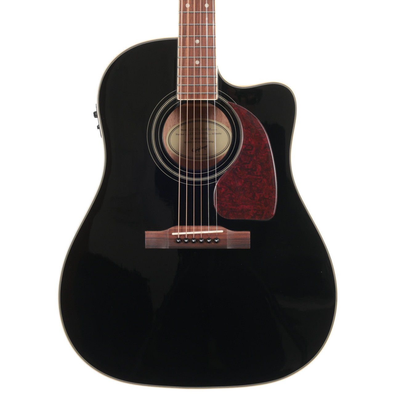 B Stock : Epiphone Studio J-45 EC Electro Acoustic In Ebony - 003 - Image 2