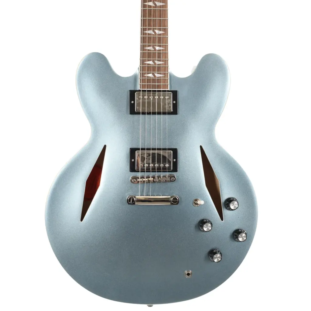 B Stock : Epiphone Artist Dave Grohl Signature DG-335 Semi-Hollow Electric Guitar in Pelham Blue - 016