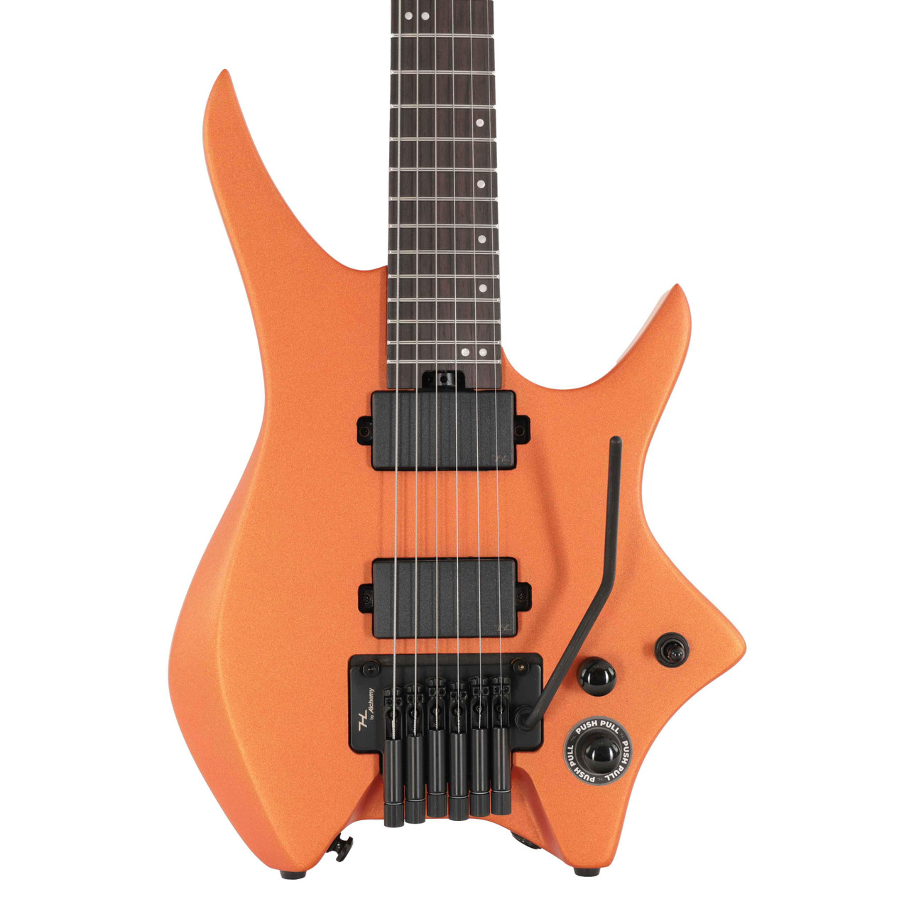 B Stock : HILS NEXT HN5 Headless Electric Guitar in Satin Metallic Coral Orange - 013 - Image 1