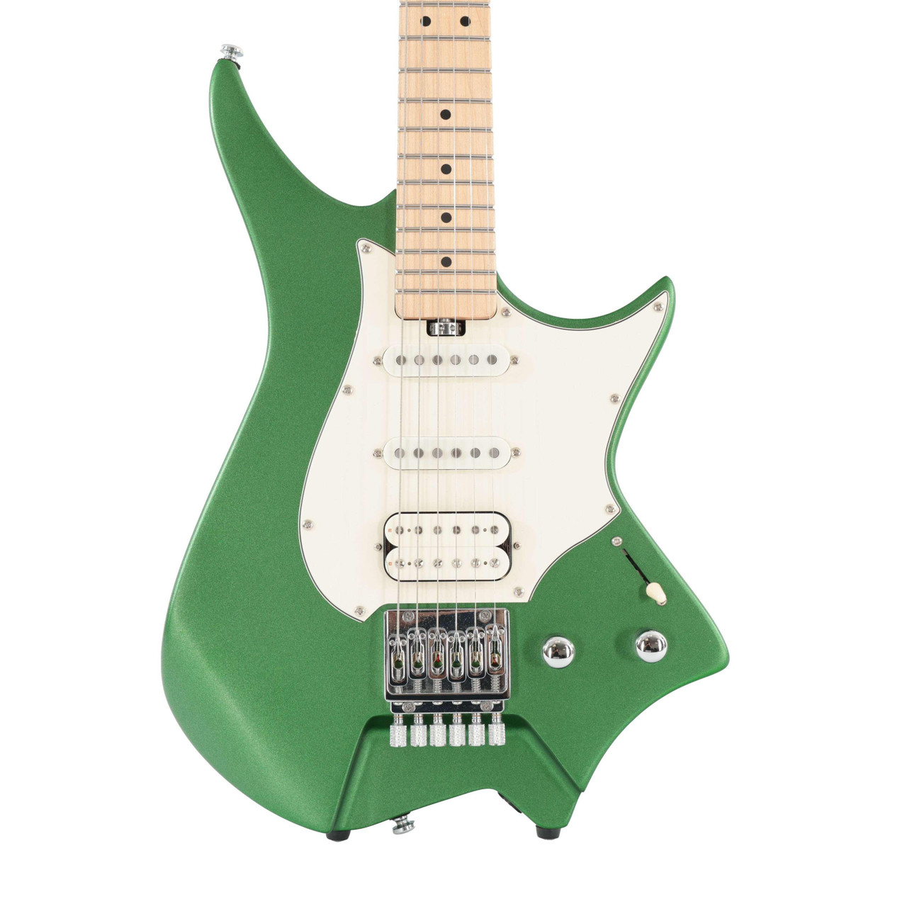 B Stock : HILS HNS1 S-Style Headless Electric Guitar in Satin Emerald Green - 002 - Image 2