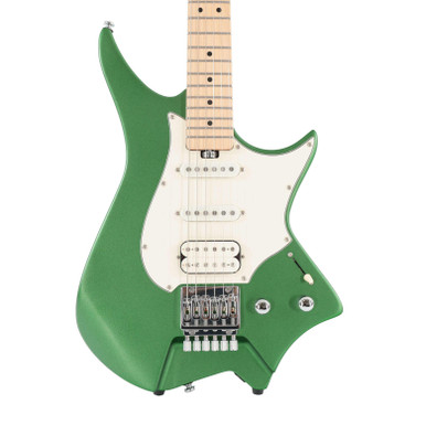 B Stock : HILS HNS1 S-Style Headless Electric Guitar in Satin Emerald Green - 002